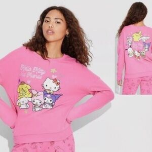 NEW Sanrio Hello Kitty and Friends Fruit Pink Sweatshirt NWT